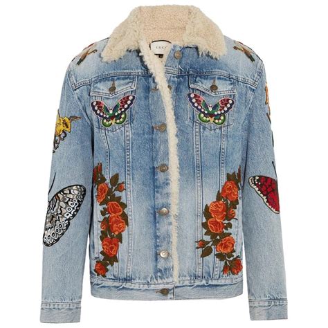 gucci shearling denim jacket replica|gucci denim jacket reversible.